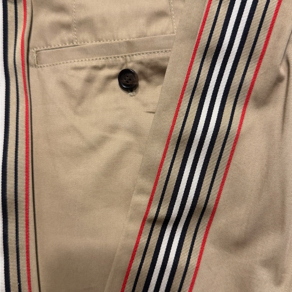 Burberry Beige Pants with Striped Detail